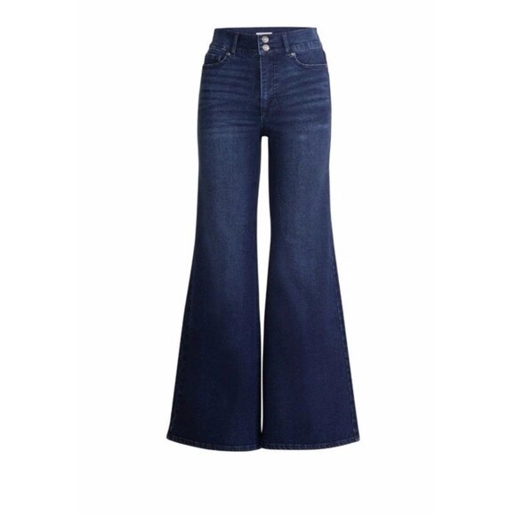 Sophia Vergara Jeans Super High Rise Wide Leg Margot Womens Size 16 Dark Wash - Picture 11 of 12